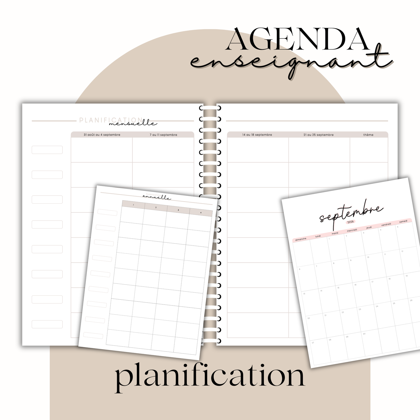 AGENDA ENSEIGNANT 26.27 - AM / PM