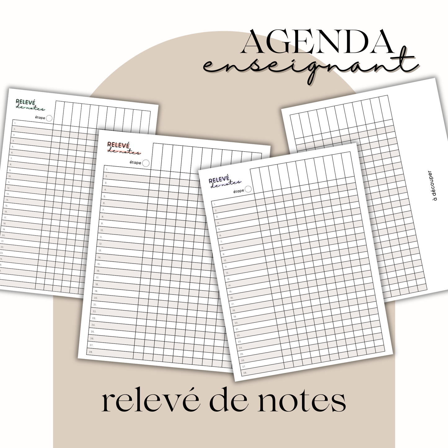 AGENDA ENSEIGNANT 26.27 - AM / PM