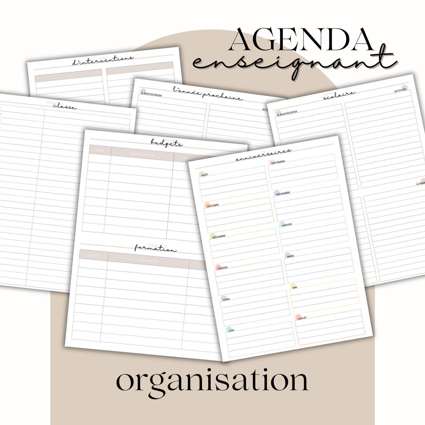 AGENDA ENSEIGNANT 26.27 - AM / PM