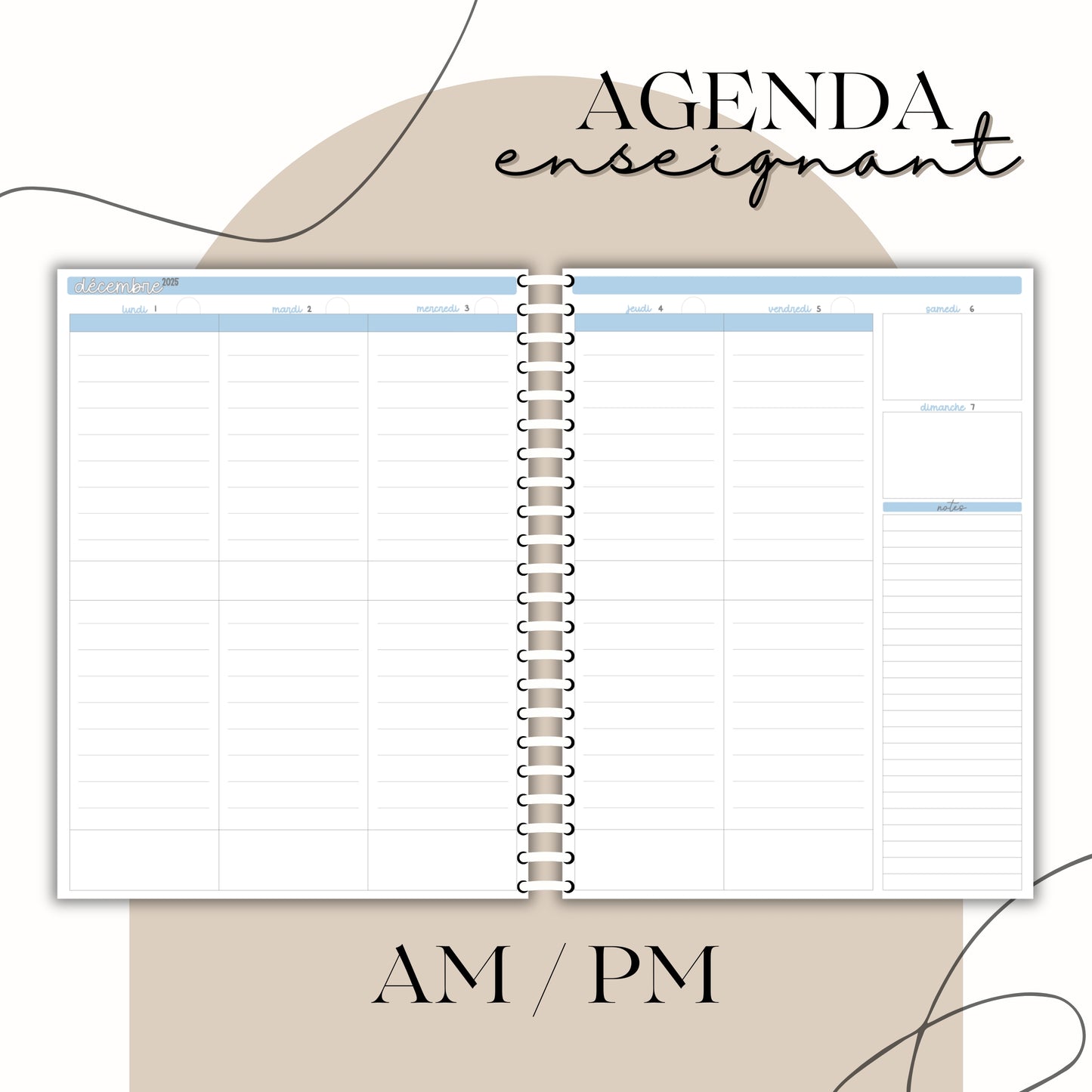 PDF AGENDA ENSEIGNANT 25.26 - AM / PM