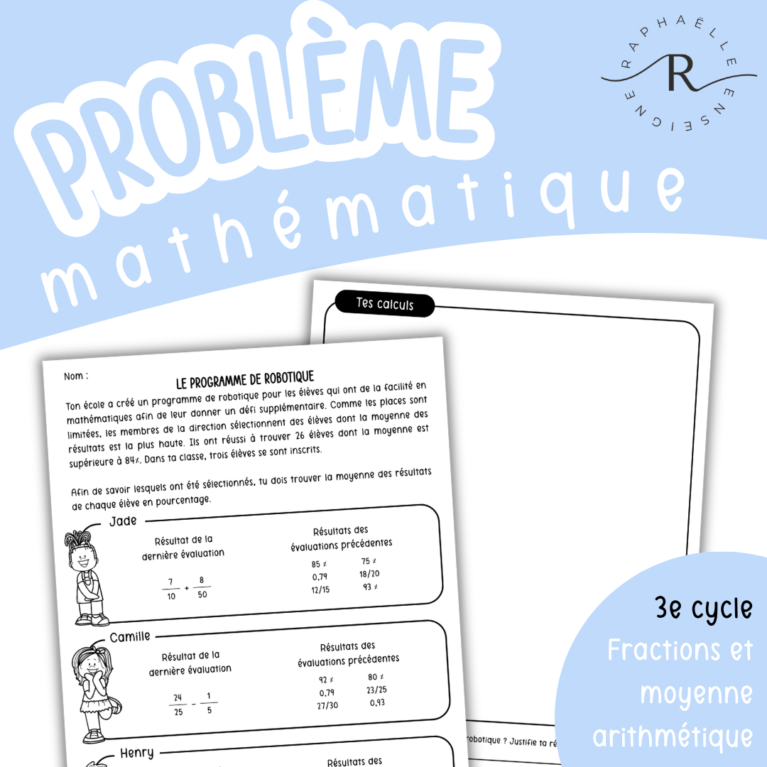 Situation d'application - Le programme de robotique